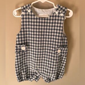 12M baby black/white romper